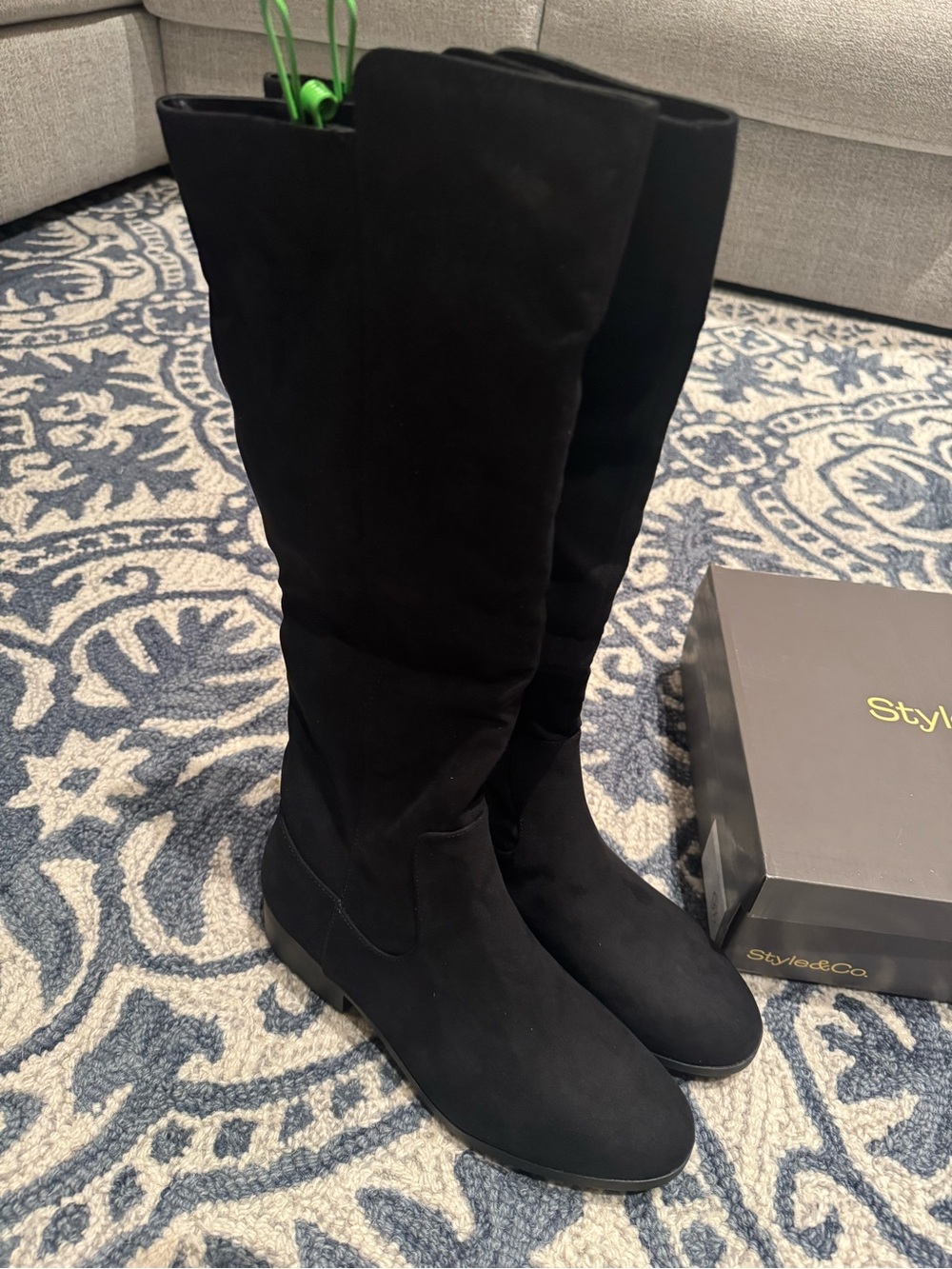 Style & Co. Black Over-the-Knee Stretch Boots